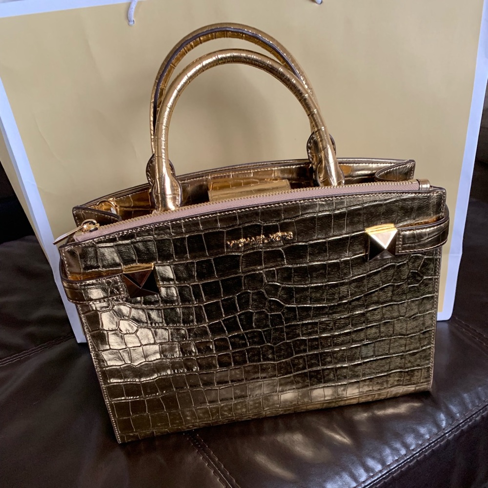 Michael Kors Gold Karla Satchel. Brand new.